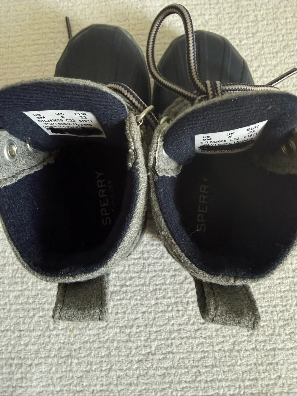 Sperry Kids Navy & Gray Waterproof Duck Boots